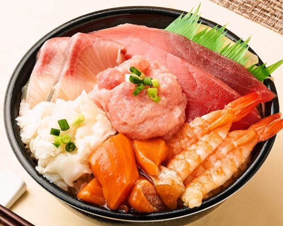 まぐろ/ブリ/縁側/漬けサーモン/開きエビ/ねぎとろ