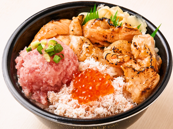 焦がしバター醤油サーモン/ねぎとろ/かにフレーク/いくら