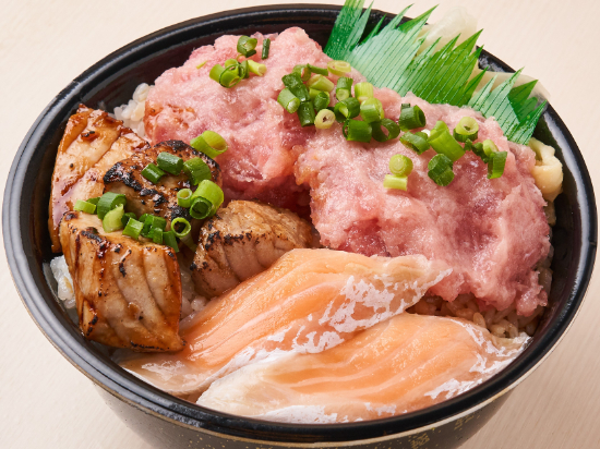 ねぎとろ/トロサーモン/炙り漬けまぐろ
