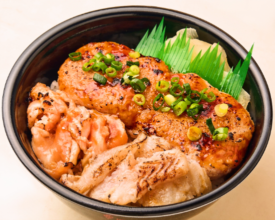 炭火風味炙りねぎとろ/焦がしバター醤油サーモン/炙りアブラカレイ