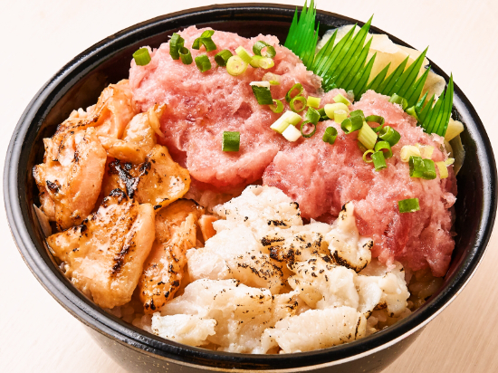 焦がしバター醤油サーモン/炙りアブラカレイ/ねぎとろ